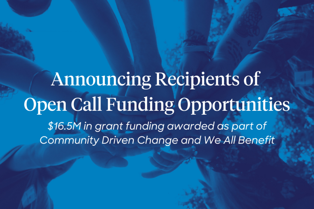 2024 Grantmaking: Announcing Recipients of Community Driven Change and ...